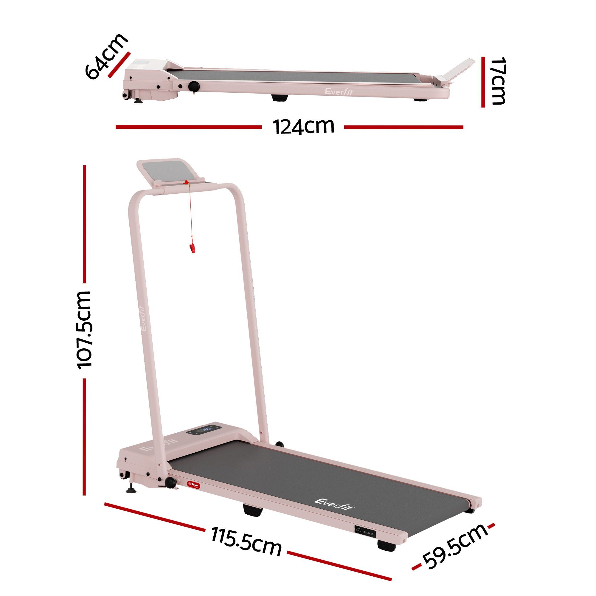 Everfit 3 in 1 Walking Pad Treadmill 12% Incline Under Desk Treadmills for Home Gym With 38cm Wide Belt APP Control — image 2