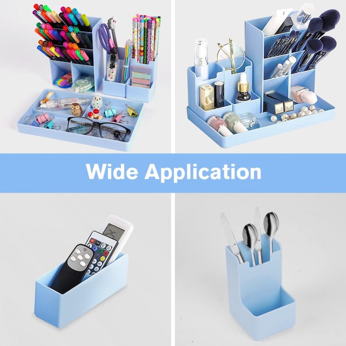 Pen Tray - 13 Compartments - Pen Holder - Desk Organizer - Pen Trays - Desk Organizer - Pen Case - Plastic - Removable - Storage System - Letter Tray - Desk — image 4
