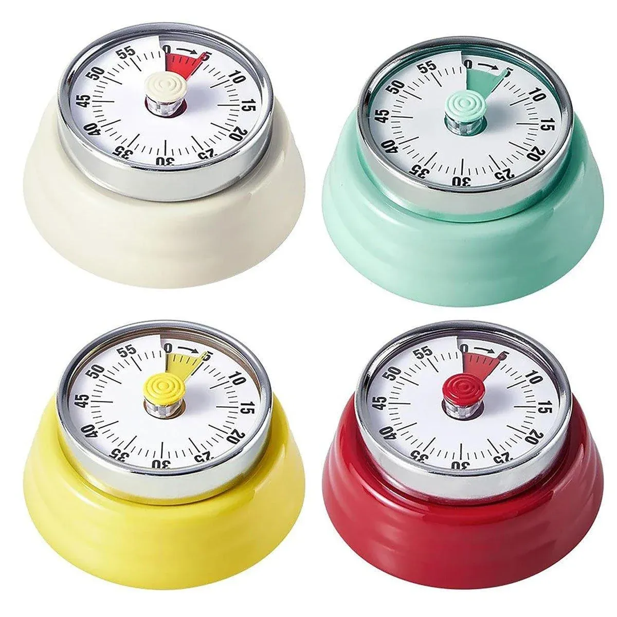 60 Minutes Visual Analog Timer Countdown Clock Time Management Kitchen Tool - Green — image 3