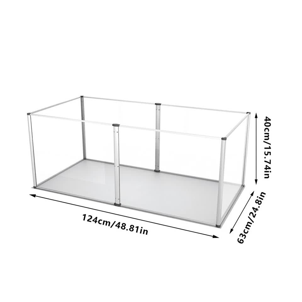 Large Acrylic Dog Playpen Fence Clear Pet Fertility Cage Fence Enclosure Playgroup โ image 5