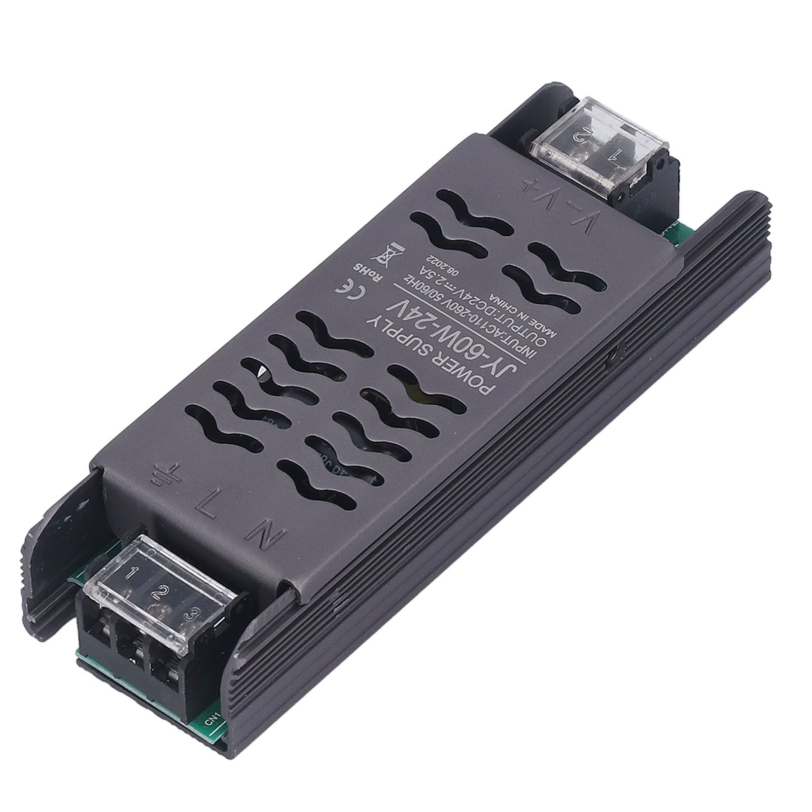 24V Power Supply 60W DC24V IP20 AC110 to 260V to 24V Copper Aluminum Alloy Hollow Design LED Transformer โ image 2