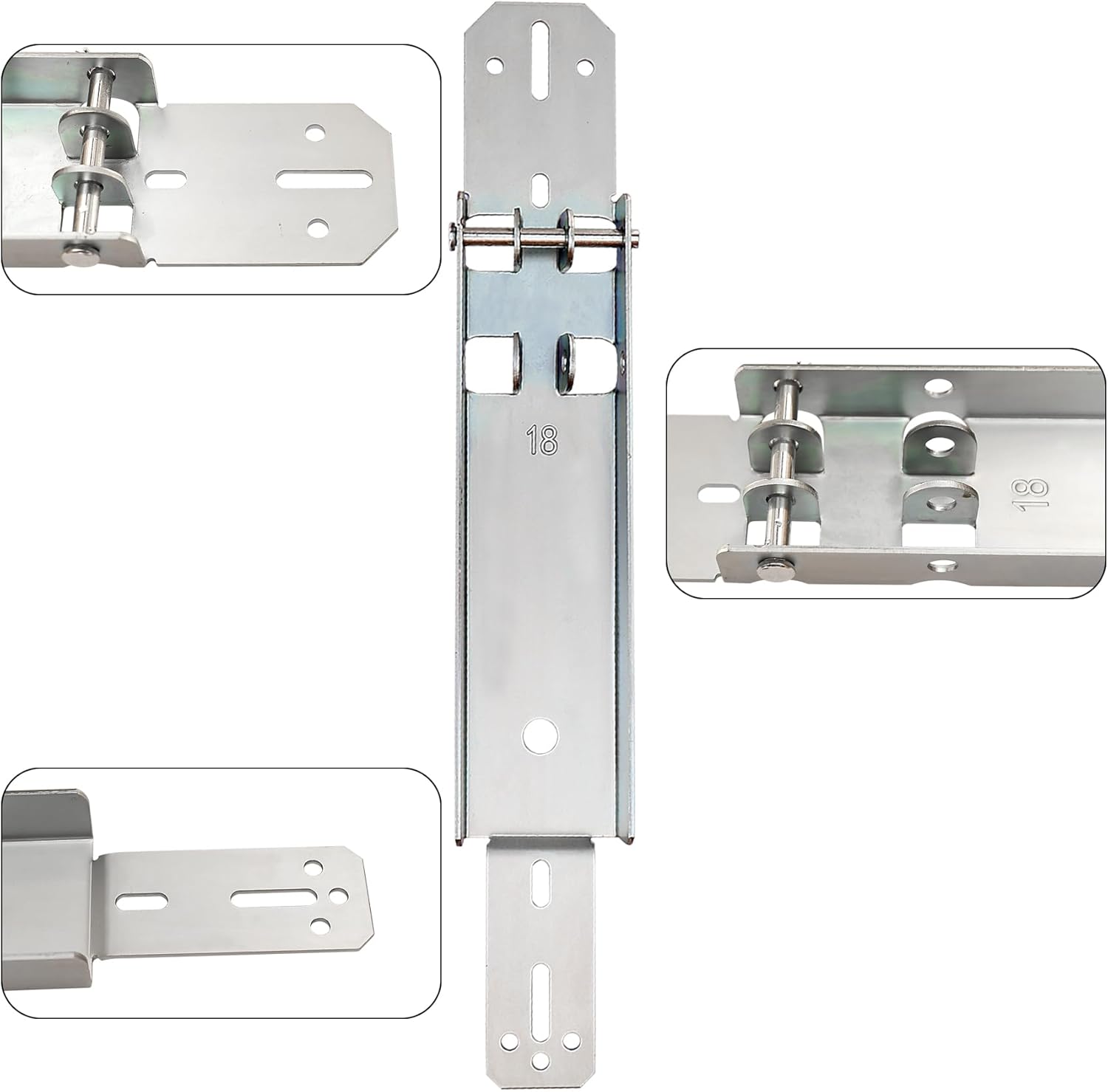 Xadnitu Garage Door Reinforcement Bracket, Operator Repair Hookup Brackets with Clevis Pin for Repairing Attach to The Garage Opener (18 inch) — image 6