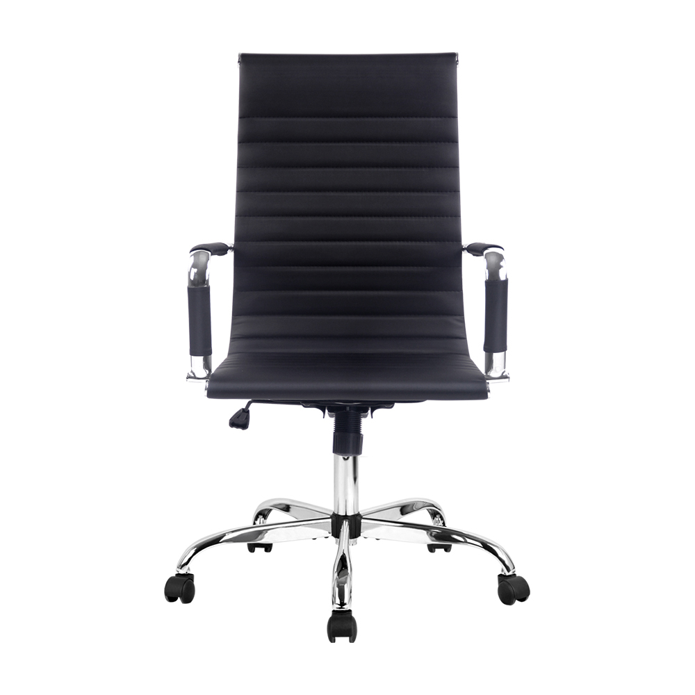 Artiss Office Chair Conference Chairs PU Leather High Back Black — image 3