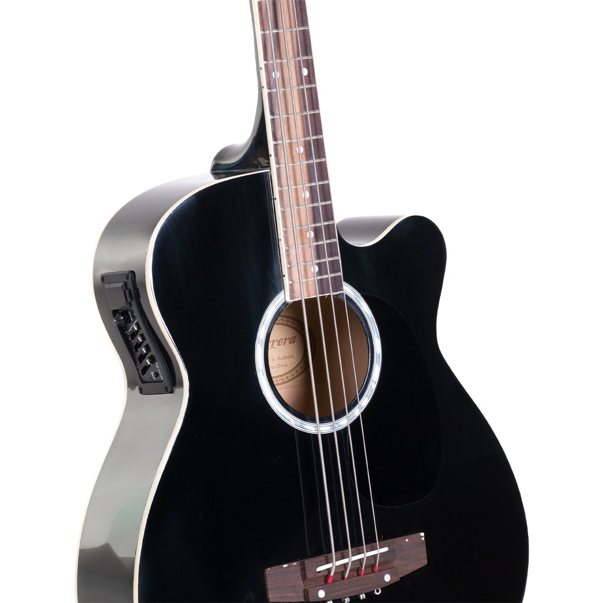 Karrera 43in Acoustic Bass Guitar - Black — image 2