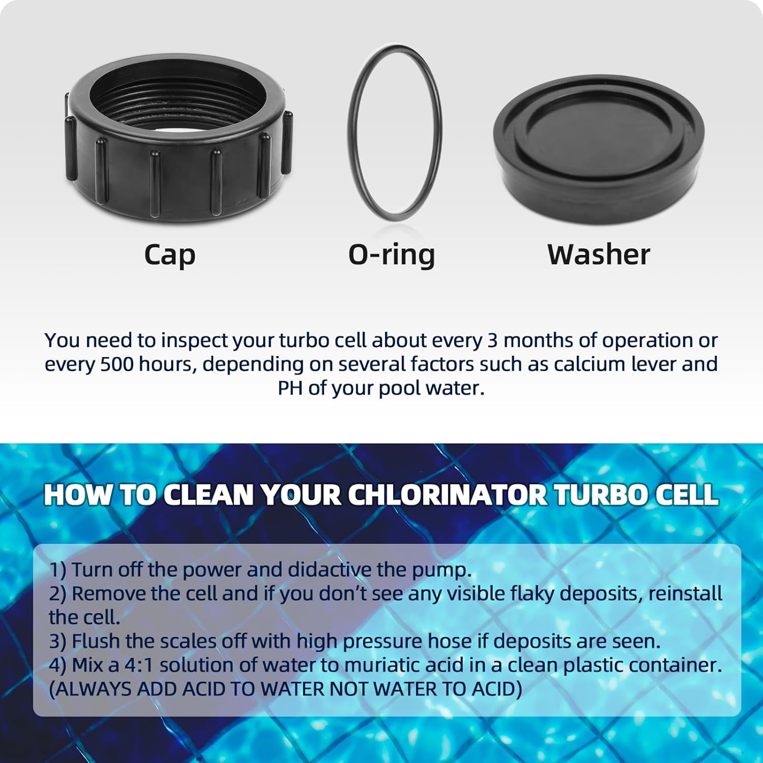 Chlorinator Lid Cover and 520670 The Exact Acid Washing Kit Replacement โ image 4