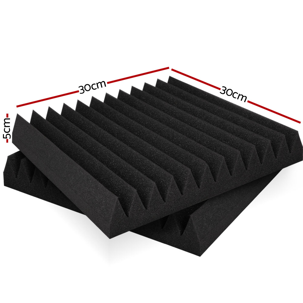 Alpha Acoustic Foam 60pcs 30x30x5cm Sound Absorption Proofing Panel Studio Wedge โ image 2