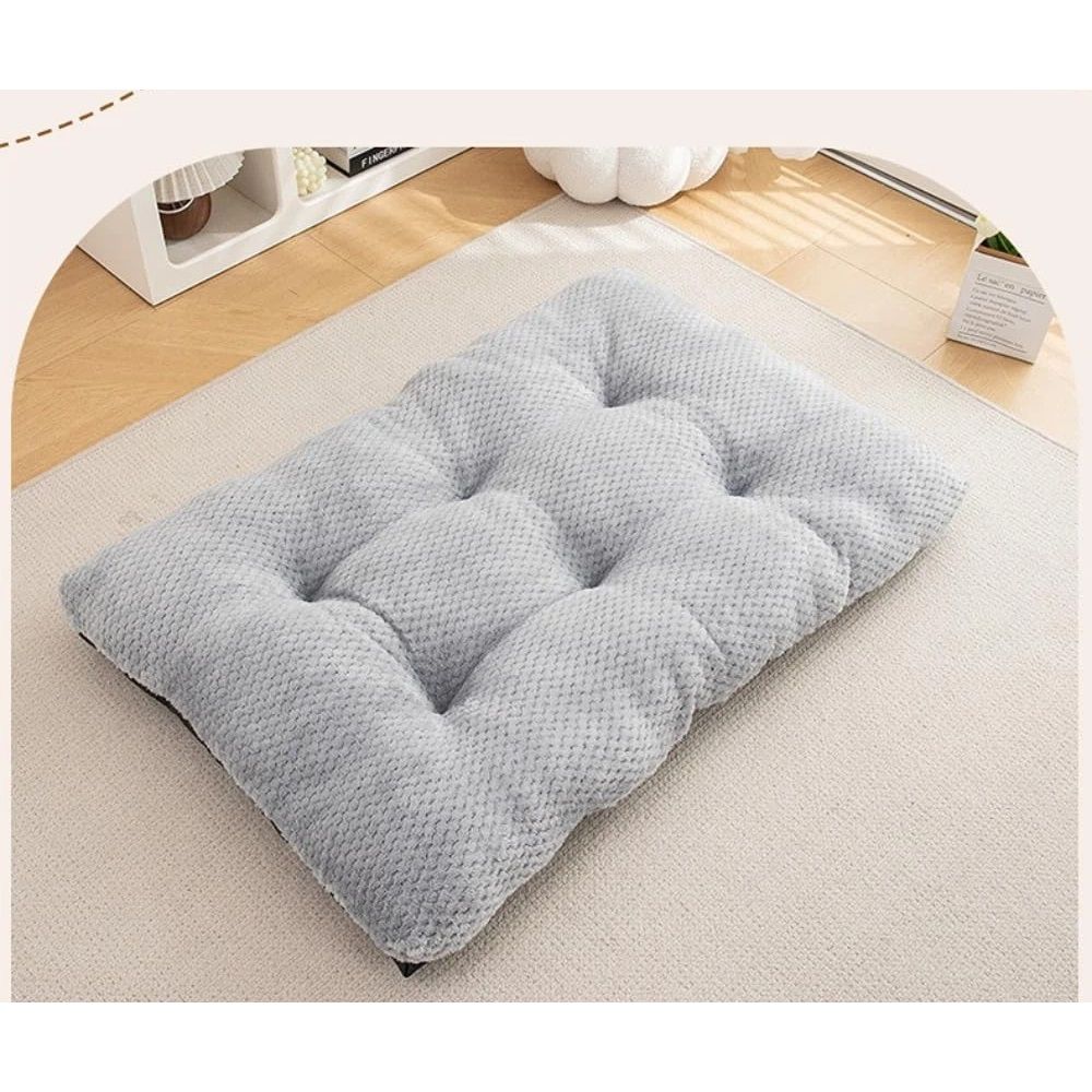 Deluxe Pet Beds, Super Plush Dog or Cat Beds Ideal for Dog Crates, Machine Wash & Dryer Friendly (Light Gray,55*40cm) — image 3