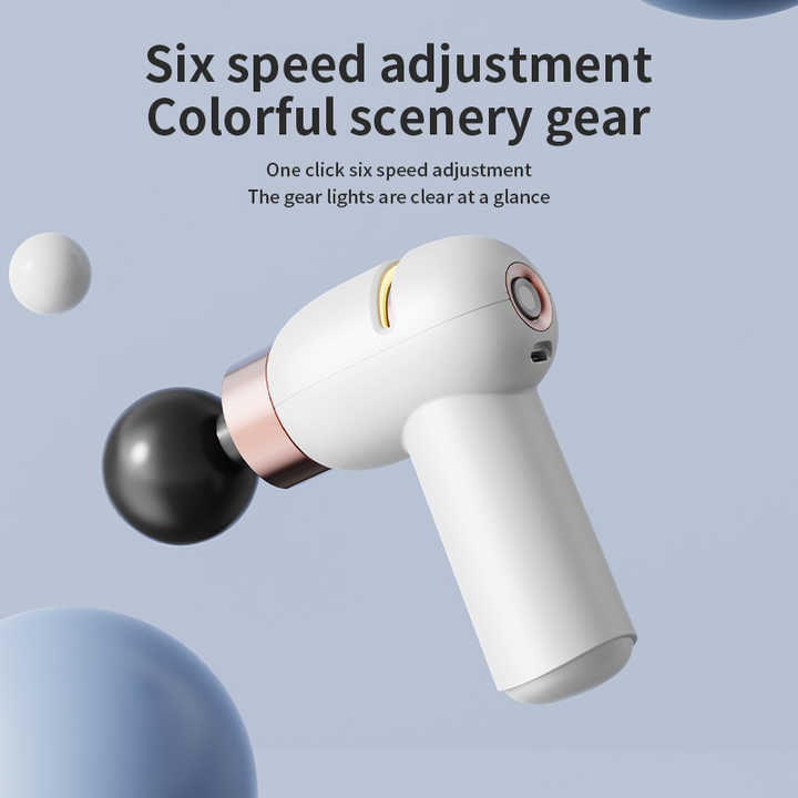 LC-005-Purple Portable Mini Massage Gun - Quiet Muscle Massager with 6 Speeds โ image 3