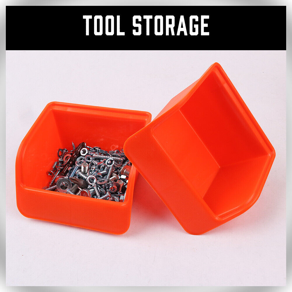 6Pc Pegboard Bins Peg Board Parts Storage With Steel Hooks Tools Organiser Tray — image 6