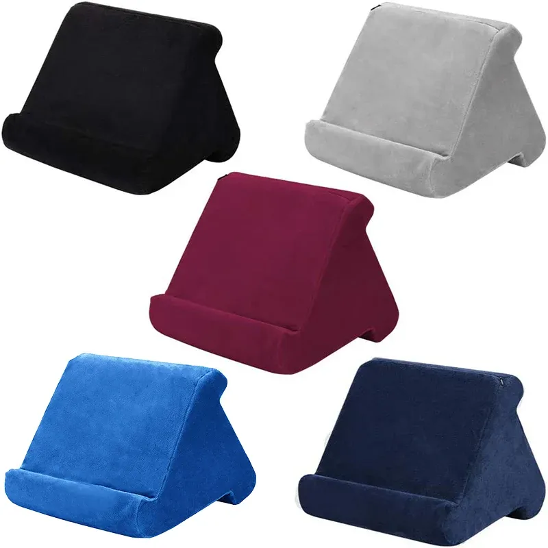 Tablet Pillow Stands For iPad Book Reader Holder Rest Laps Reading Cushion - Dark Red — image 3