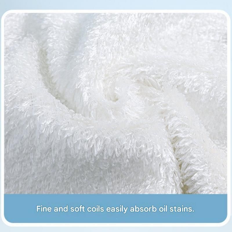 5-pcs 20*30cm Bamboo Fiber Kitchen Dishcloth - Non-Stick Oil Resistant Cleaning Cloth, Soft Absorbent Reusable Wipe for Washing Dishes and Countertops — image 6