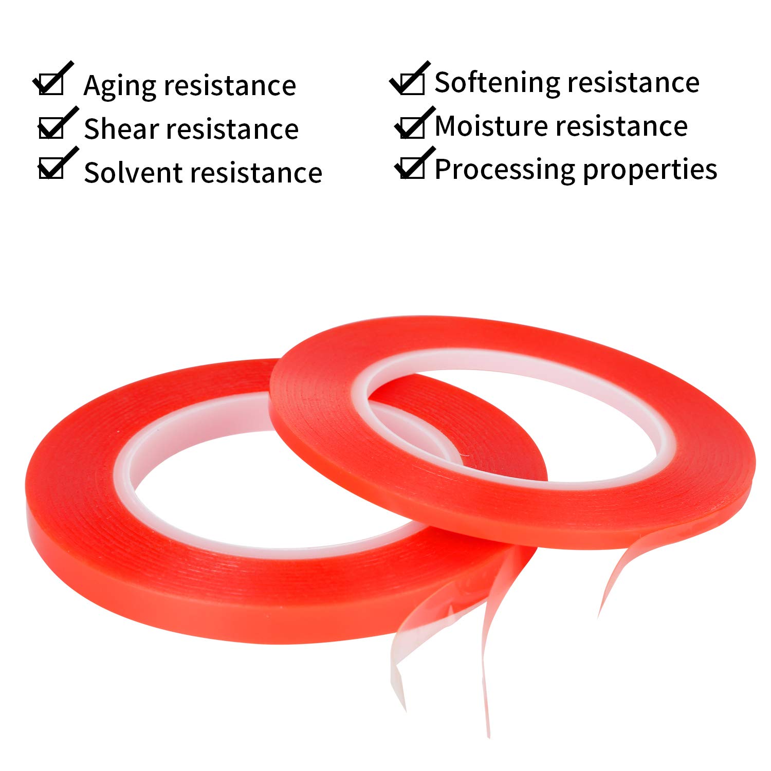 Double Sided Adhesive Tape 5mm / 10mm x 25M Heat Resistant High Adhesion Transparent Acrylic Tape, LCD Screen Repair Sticker for Cell Phone Touch Screen Repair — image 2