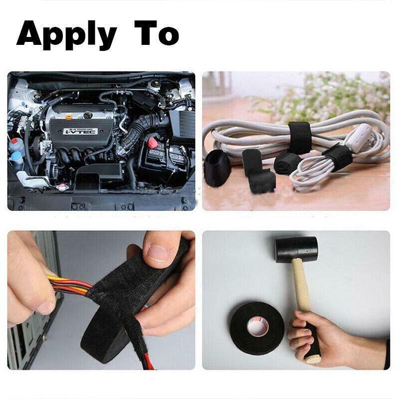 4Pcs 19Mmx 15M Adhesive Cloth Fabric Tape Cable Loom Wiring Harness For Car Auto โ image 4