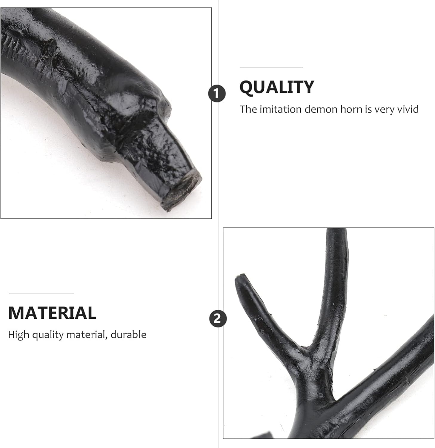 1 Pair Halloween Dress up Xmas Orments Deer Antlers for Crafts Orment Crafts Imitation Deer Horn DIY Hair Hoop Halloween Costume Deer Horn Hand Decor Branch — image 2