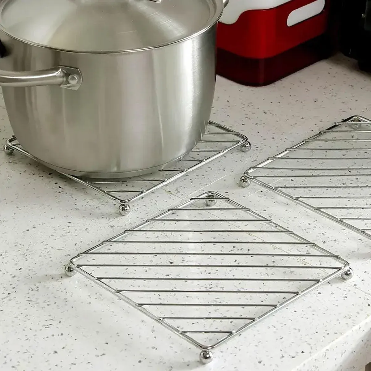 3PCS Kitchen Heat Insulation Mat Non Slip Pot Holder Anti Scalding Cooling Rack โ image 6