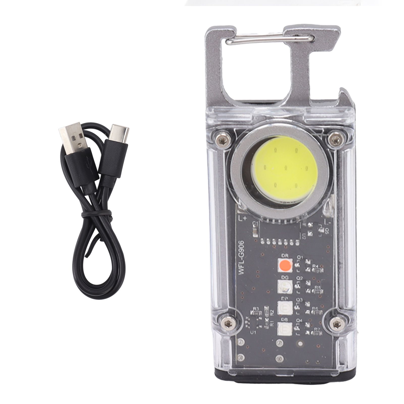 Mini COB Work Light 8 Mode Portable Rechargeable Magnetic Hook Pocket Flashlight Multifunction Bottle Opener Emergency Light — image 2