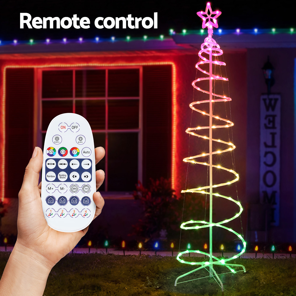 Jingle Jollys Christmas Tree 1.8m 100 RGB LED Rope Lights Xmas Trees Decoration — image 6