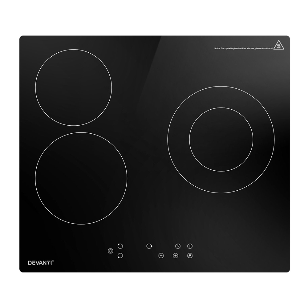 Devanti Electric Ceramic Cooktop 60cm Kitchen Cooker 4 Burner Hob Touch Control 5200W โ image 2