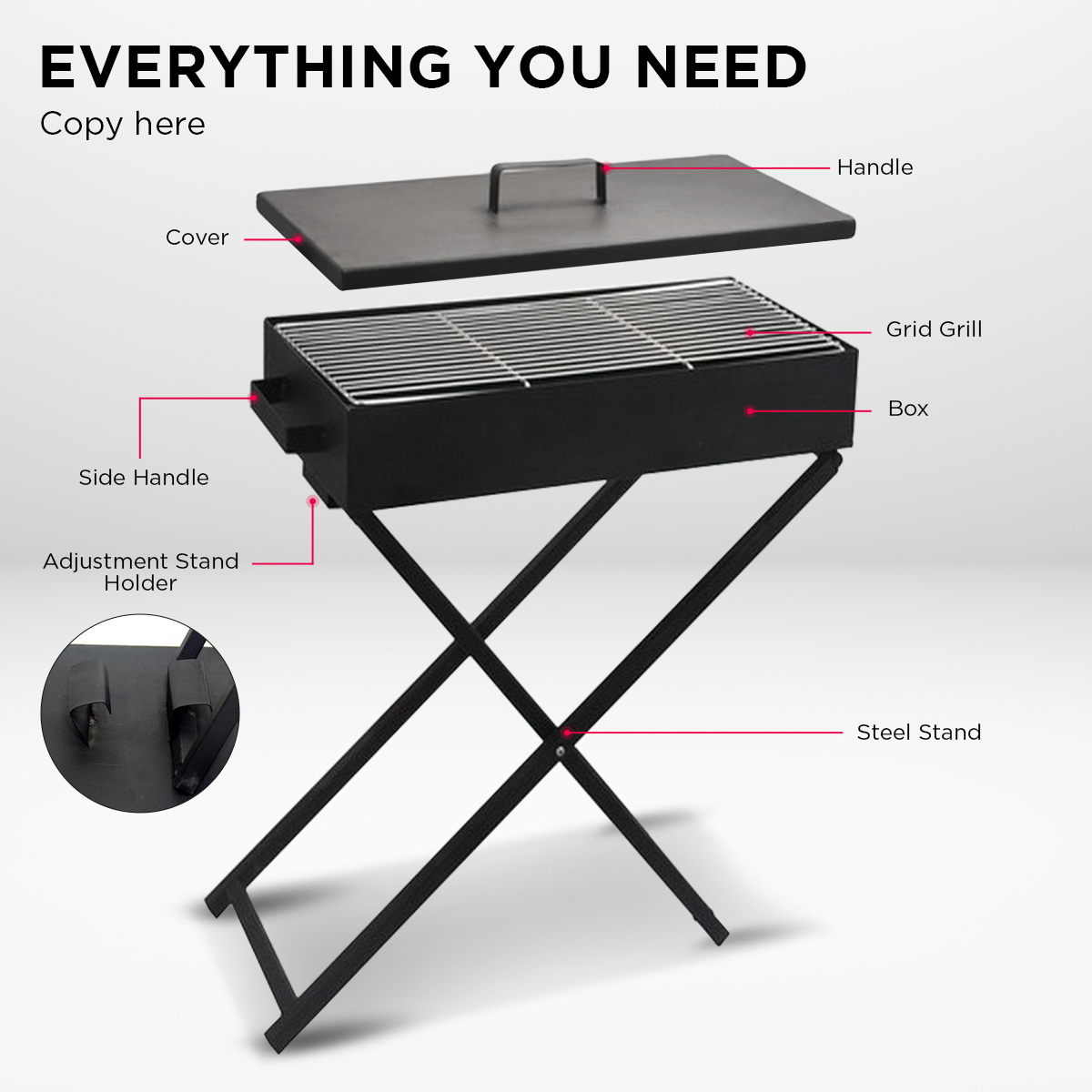Wallaroo Charcoal BBQ Grill - Adjustable Height โ image 5