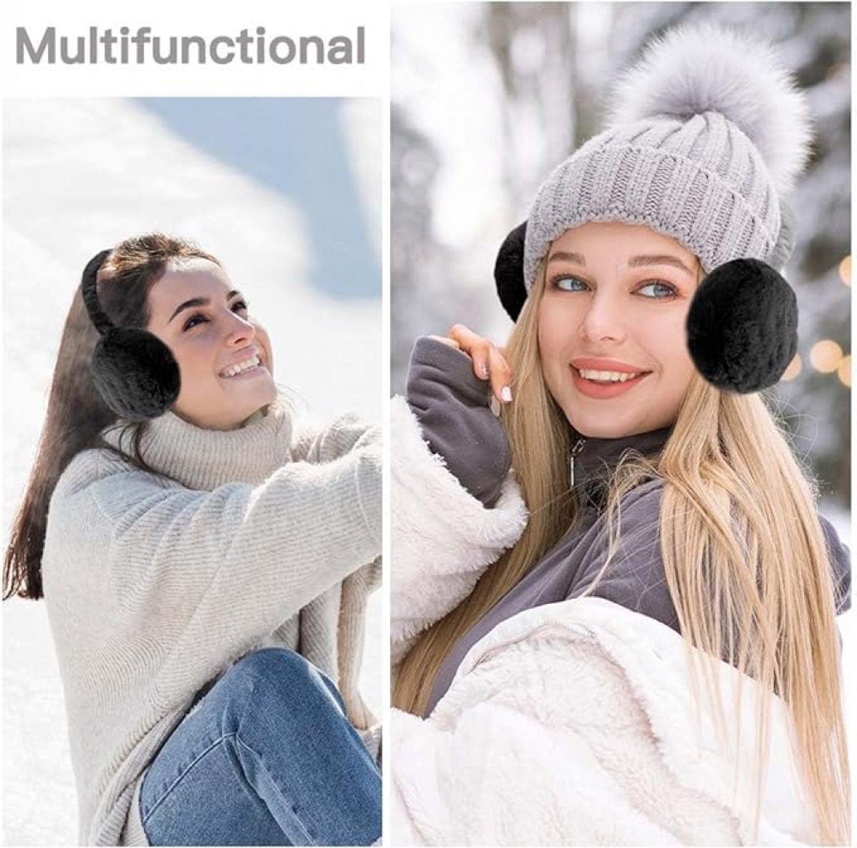 Women's Ear Warmers - Winter Ear Protectors - Unisex - Behind the Head - Ear Warmers - Earmuffs - Ear Warmers - Extra Soft - Comfortable - Winter - One Size — image 4