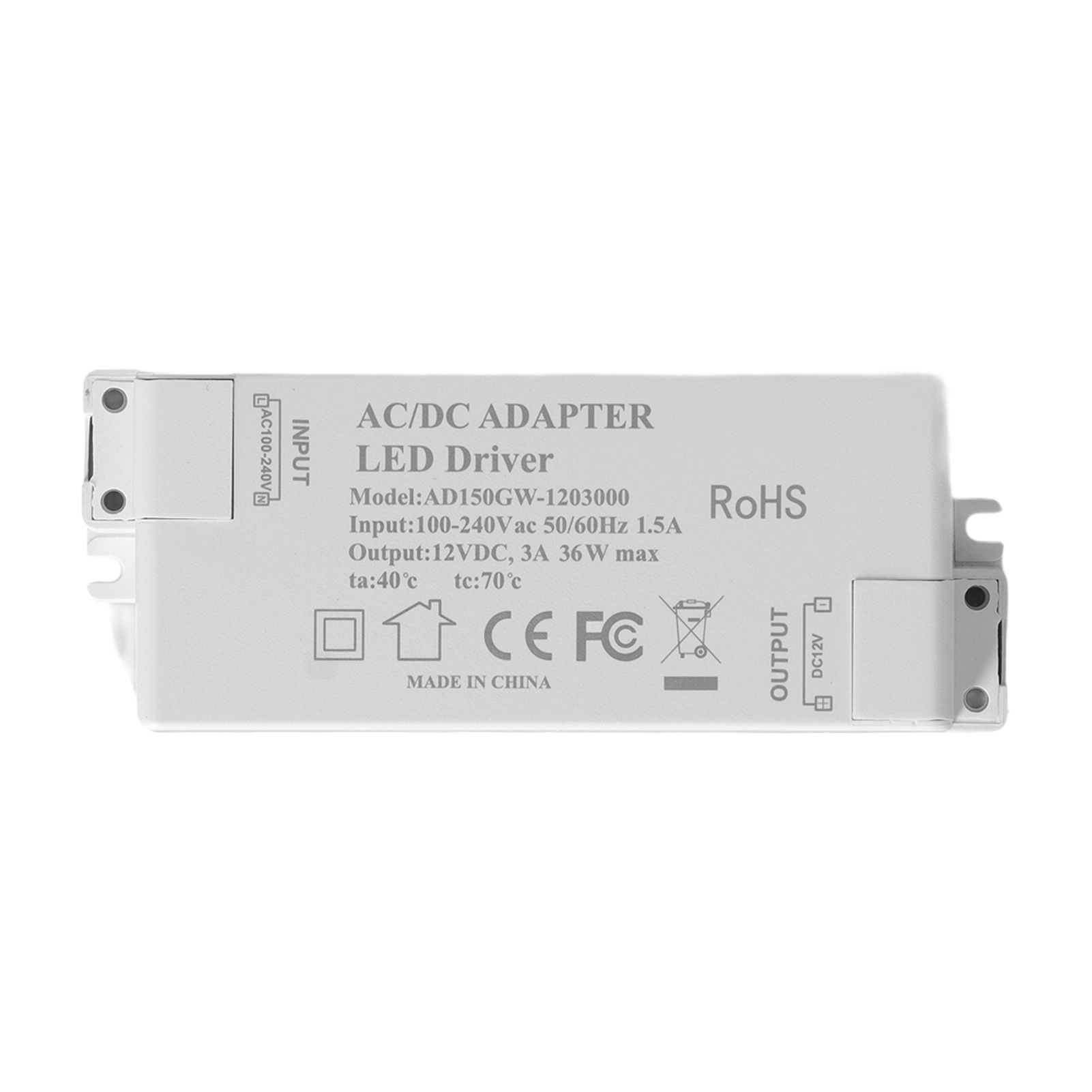 36W LED Driver Input AC100-240V Output DC12V 3A DIY Indoor Lamp Driver Transformer for G4 MR11 MR16 — image 5
