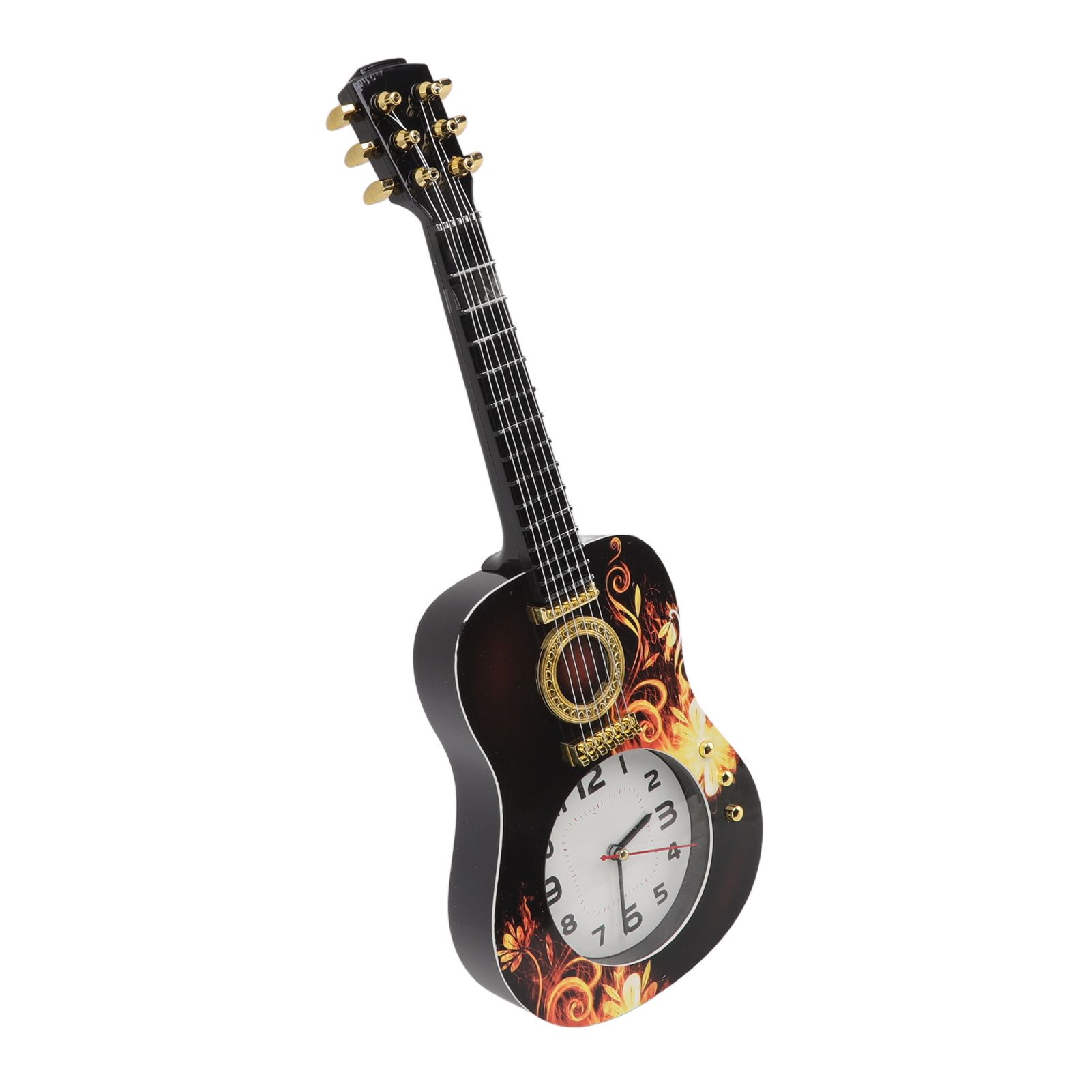 Wall Clock Silent Simulation Ukulele Shaped Decorative Alarm Clock for Bedroom Student Dormitory Office 5681 Ukulele (46x17.5x4.5cm / 18.1x6.9x1.8in) โ image 5
