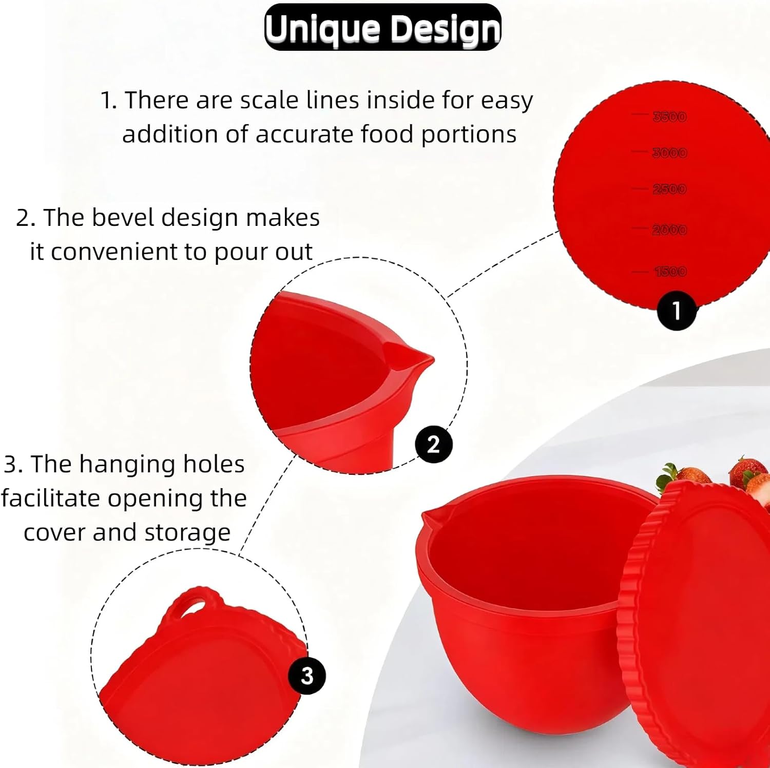 Upgraded Silicone Bowl Liners for KitchenAid 5 Qt Mixers,Thickened Silicone Liners Fits Tilt-Head Stand Mixers,Dishwasher Safe,Replacement Bowl Accessories for — image 4
