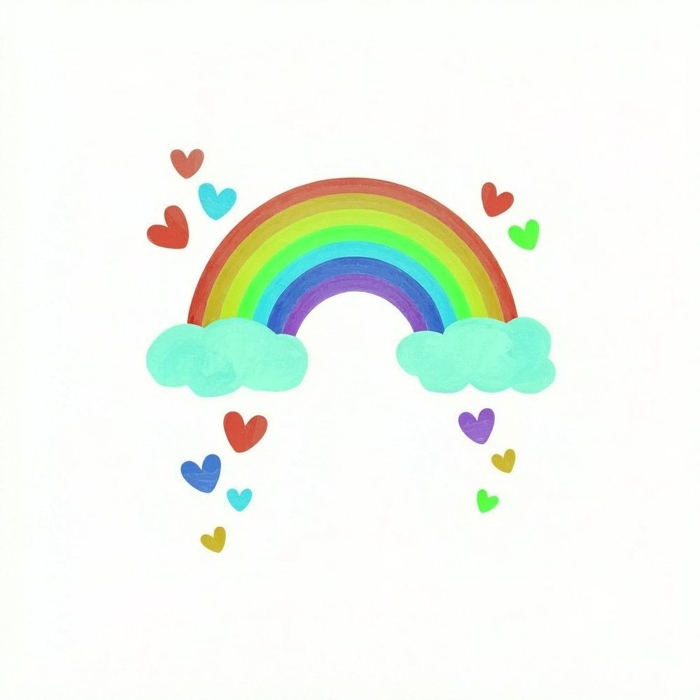 Glow in The Dark Large Rainbow Wall Decals Removable Star Butterfly Heart Wall Sticker Glowing Rainbow Wallpaper Watercolor