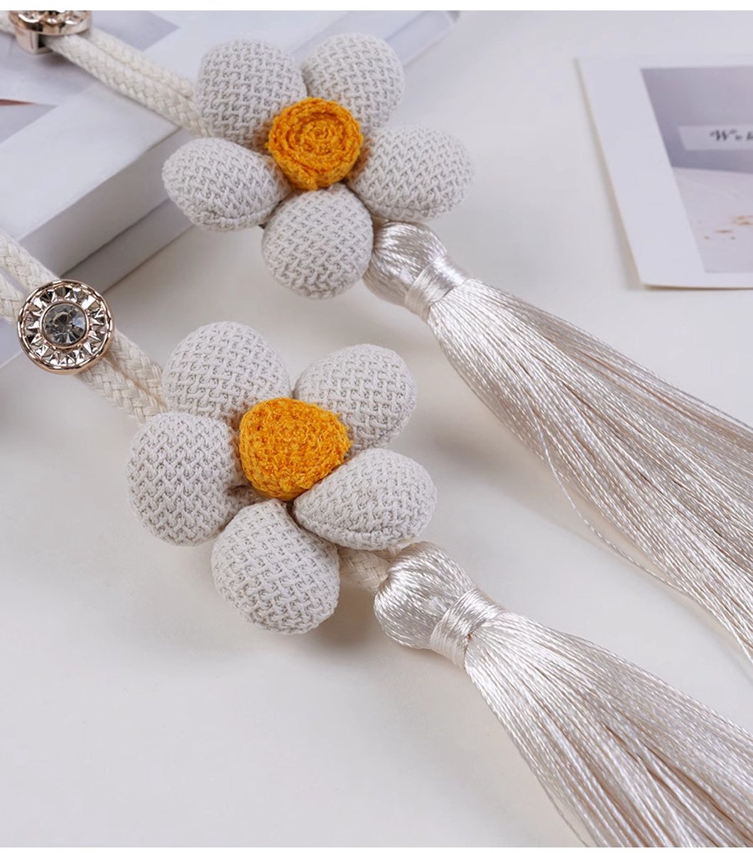 Curtain Holder - Curtain Tie Rope - Curtain Tie Back - Curtain Decoration - Home Decoration - Curtain Accessories - 2 Pieces - White — image 3