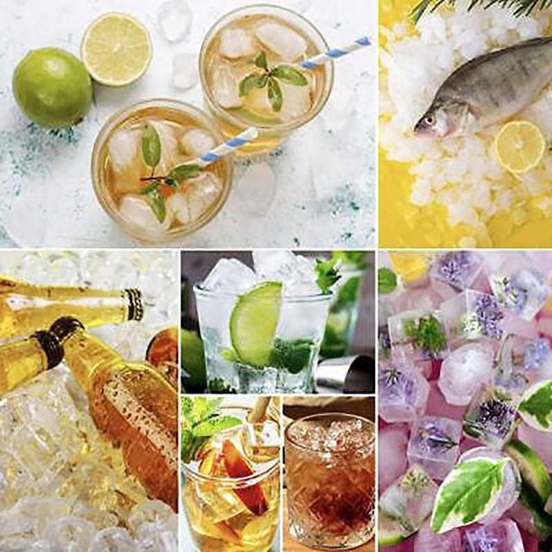 Large Ice Cube Tray Ball Maker Big Silicone Mold Sphere Whiskey Round Mould - Square 6 grid — image 6