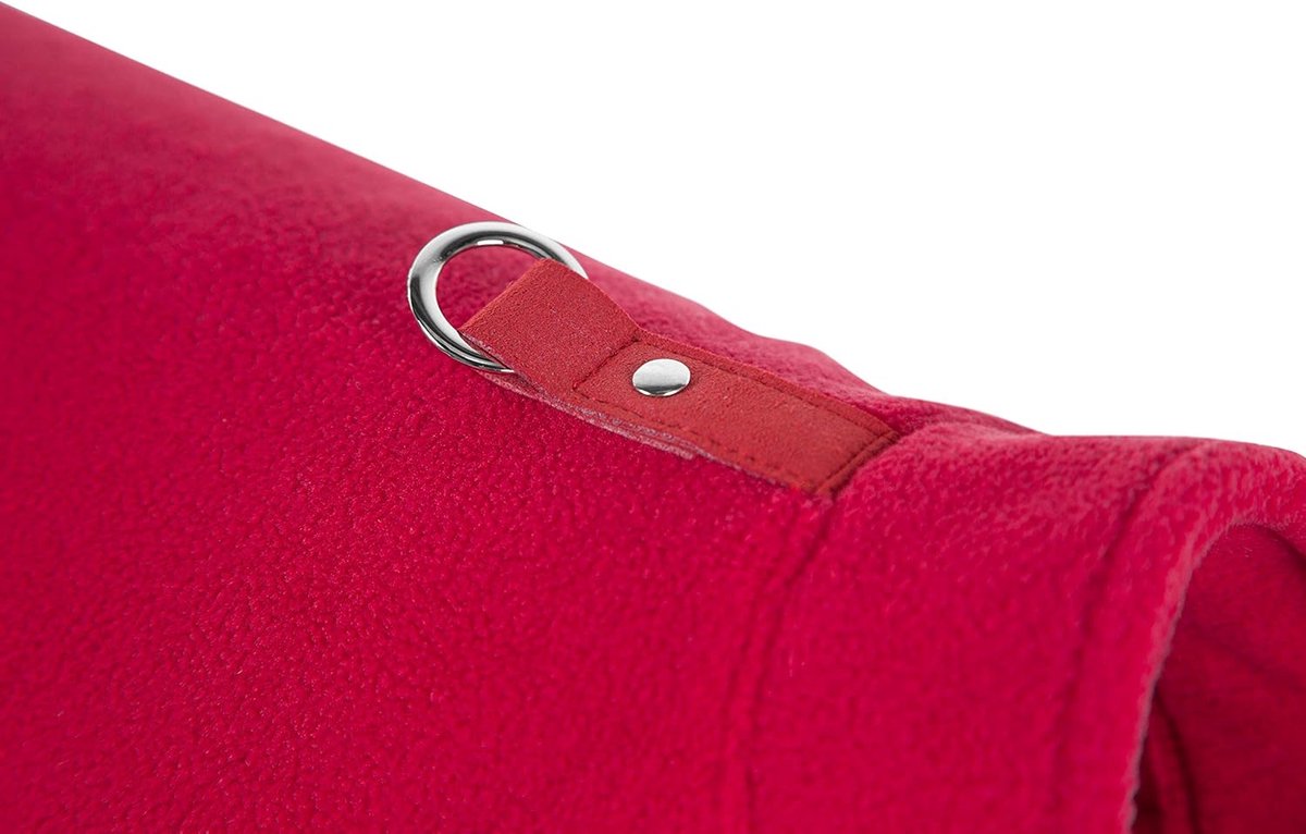 Dog Coat - Fleece Dog Vest - Winter Dog Sweater - Warm Dog Coat - Leash with O-Ring - Perfect for Small and Medium Dogs - Red - Size S — image 4