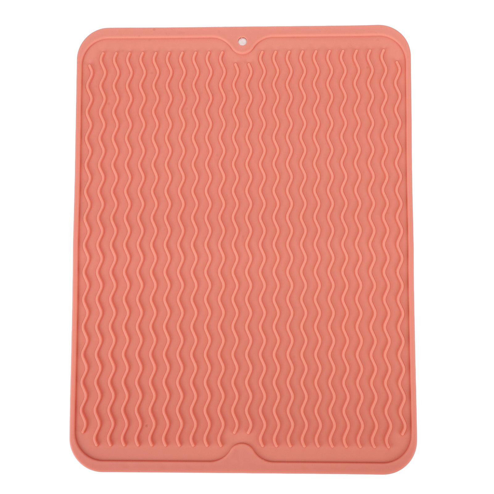 Dish Drying Mat Soft Flexible Rubber Heat Resistant Nonslip BPA Free Eco Friendly Wide Application Dish Drying PadPink