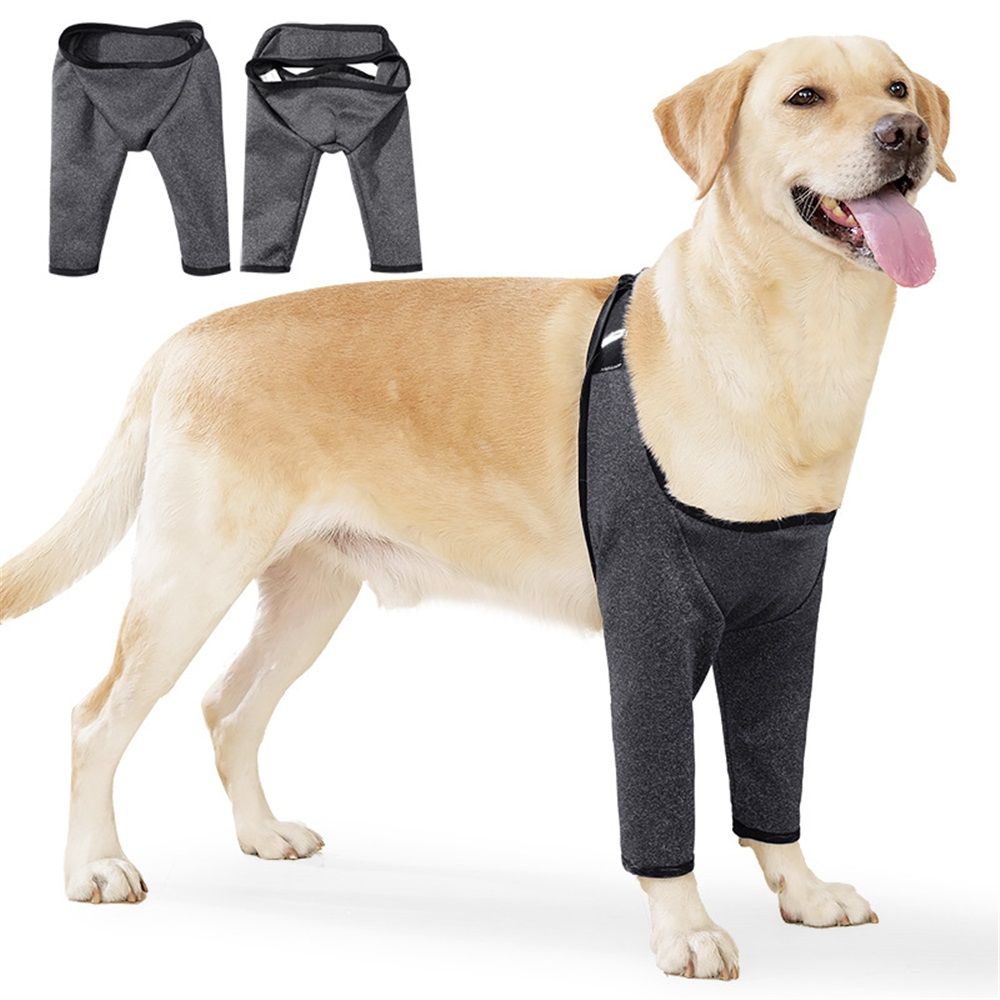 Dog Recovery Suit for Front Legs, Dog Recovery Sleeves After Surgery with Elastic Band, Soft Protective Elbow Braces for Medium Large Dogs, Cone Collar