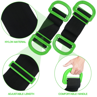 Adjustable Moving Straps with Handles – 2-Pack Heavy-Duty Furniture Lifting Belt for Boxes, Mattresses & Appliances (Up to 600 lbs) — image 3