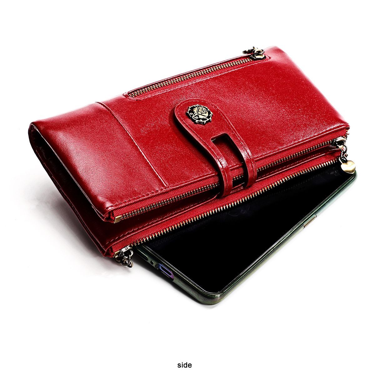 Women'S Wallet Anti-Theft Wallet Vintage Leather Wallet Korean-Style Wallet - Green - Size m — image 5