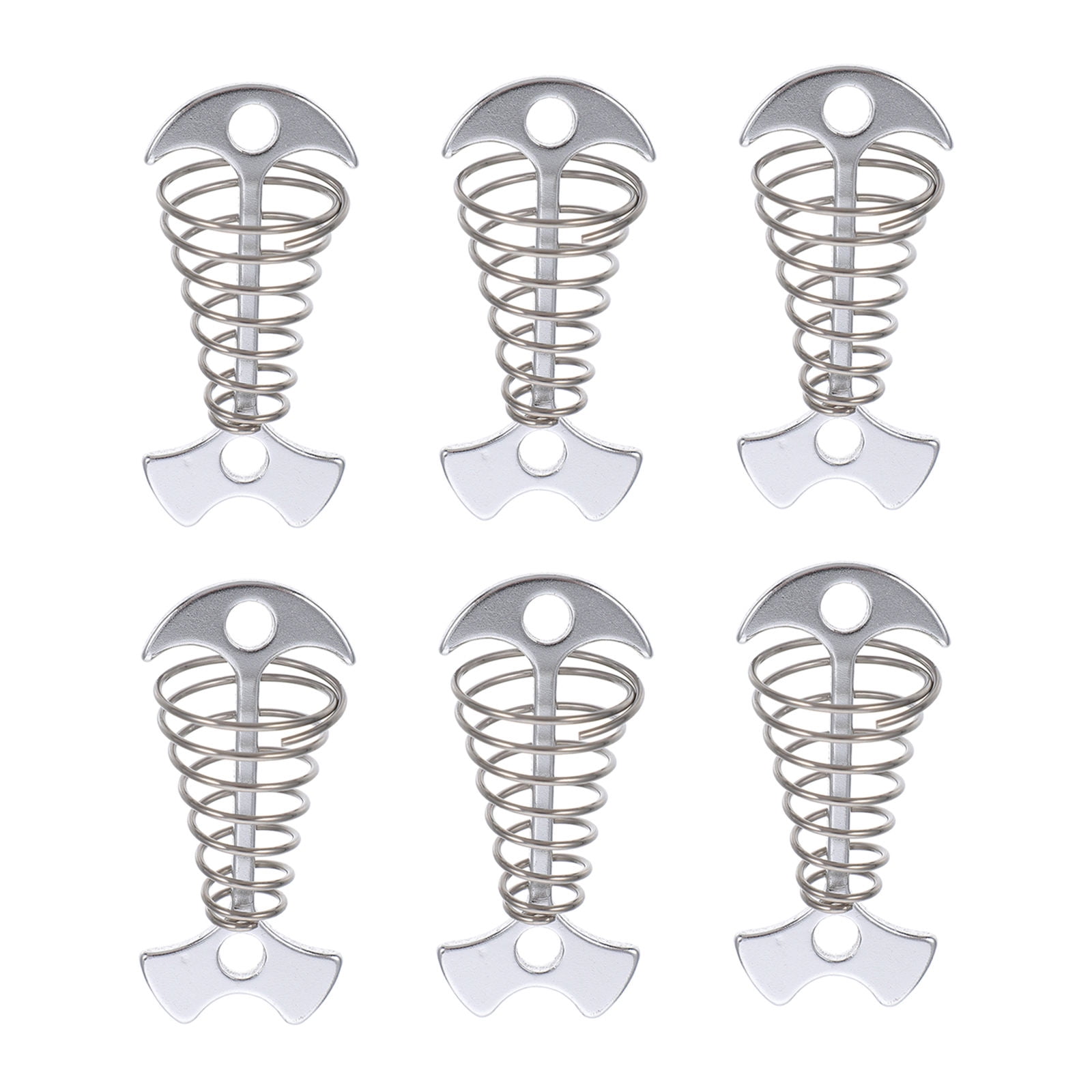6Pcs Stainless Steel Fishbone Tent Pegs for Outdoor Camping with Tent Rope Buckle 3.1 × 1.6 × 1.2in — image 6