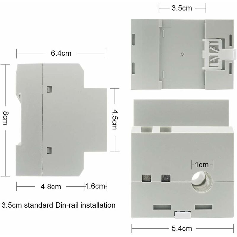 Din Rail Electricity Meter Single Phase Energy Meter Digital Voltmeter Ammeter Ac 80-300V 100A Wattmeter 1 Phase Power — image 4