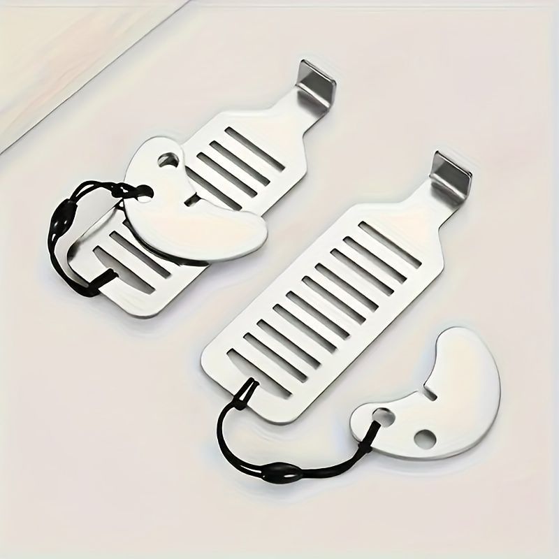 Portable Door Lock: Enhance Travel Security with Hotel and Apartment Door Stopper. Stainless Steel Anti-pry Safety Device for Home, Travel and Hotel Use Color — image 2