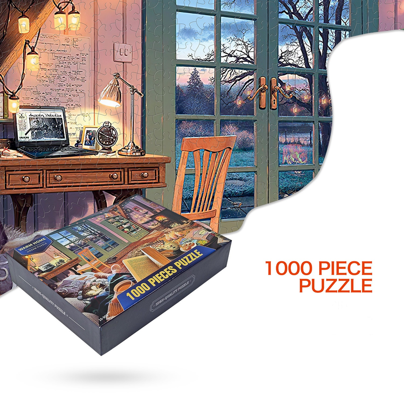 2 PCS 1000 Piece Jigsaw Puzzle for Adults - Animal & Landscape Art Design, Stress Relief Brain Game - Premium Quality Paper Puzzle for Teens Adults Ages 14+ โ image 6