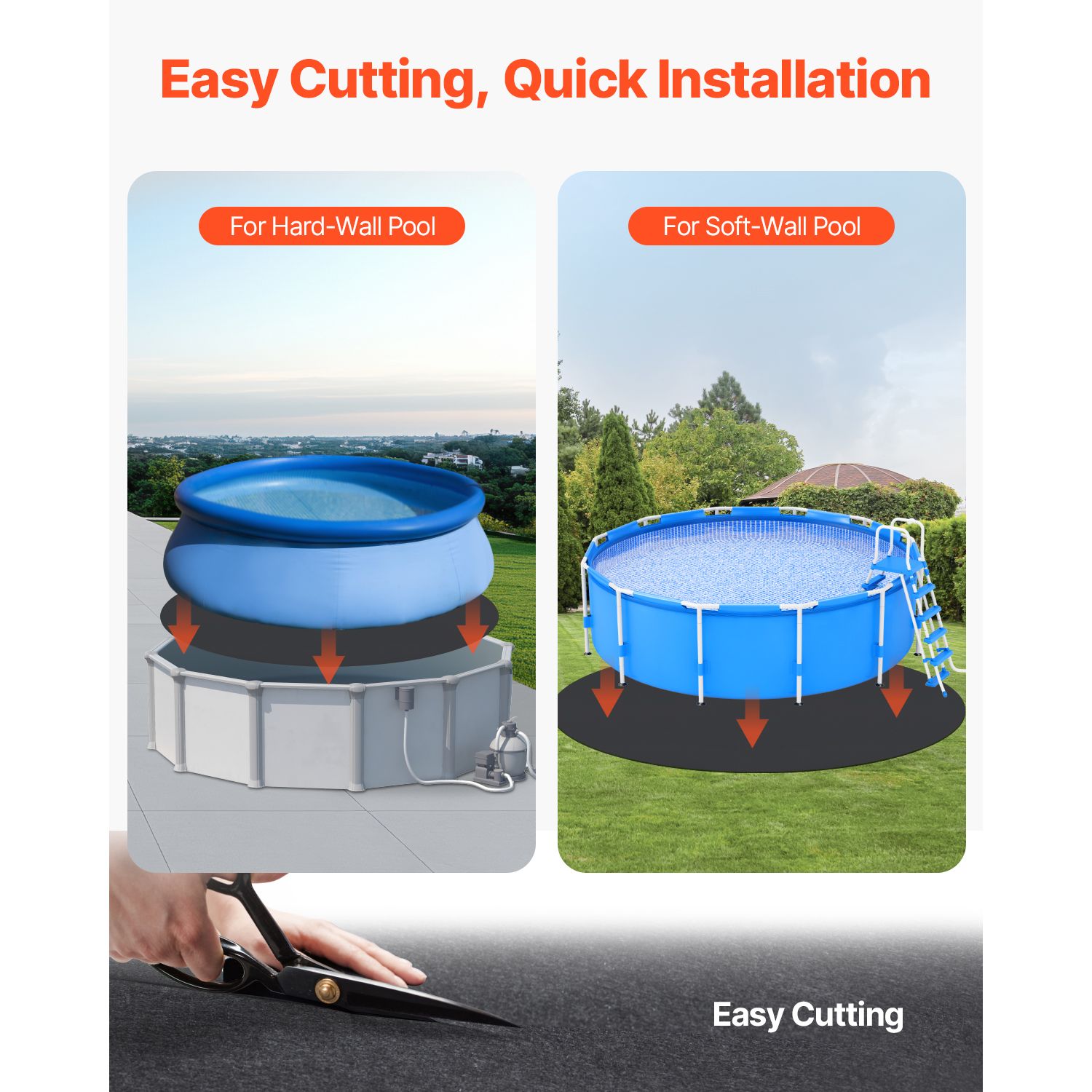 27ft Round Pool Liner Pad, Pool Liner Pad for Above Ground Swimming Pools, Extra-Thick Pool Mat, Prevents Punctures, Recycled Geotextile Material Underlayment โ image 4