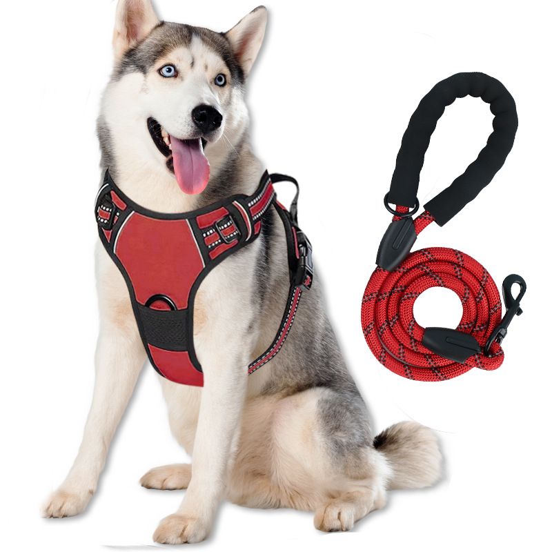Reflective Dog Harness Leash Set Anti Pull Vest for Pets — image 3