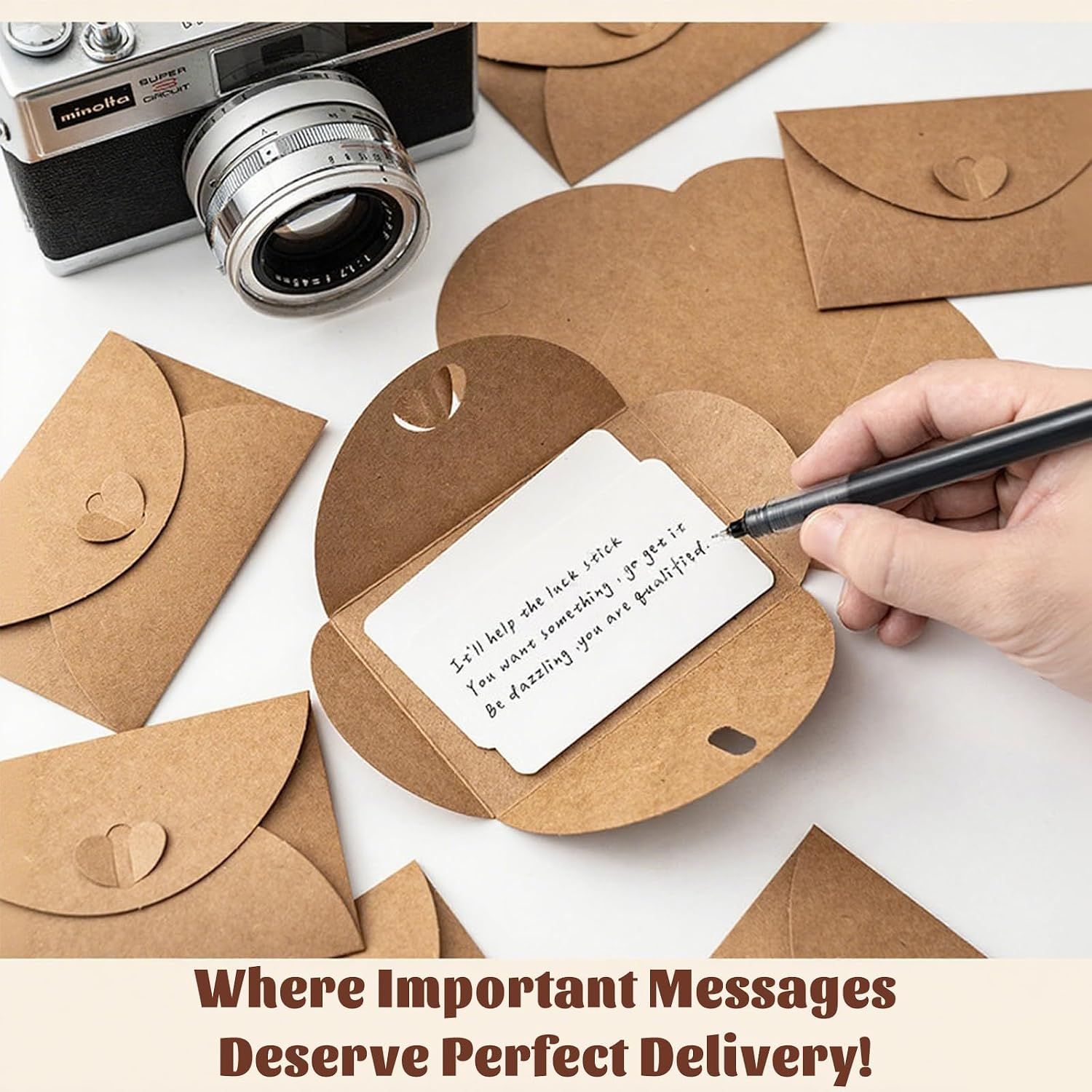 15 Piece Kraft Paper Envelopes with Heart Closure โ image 4