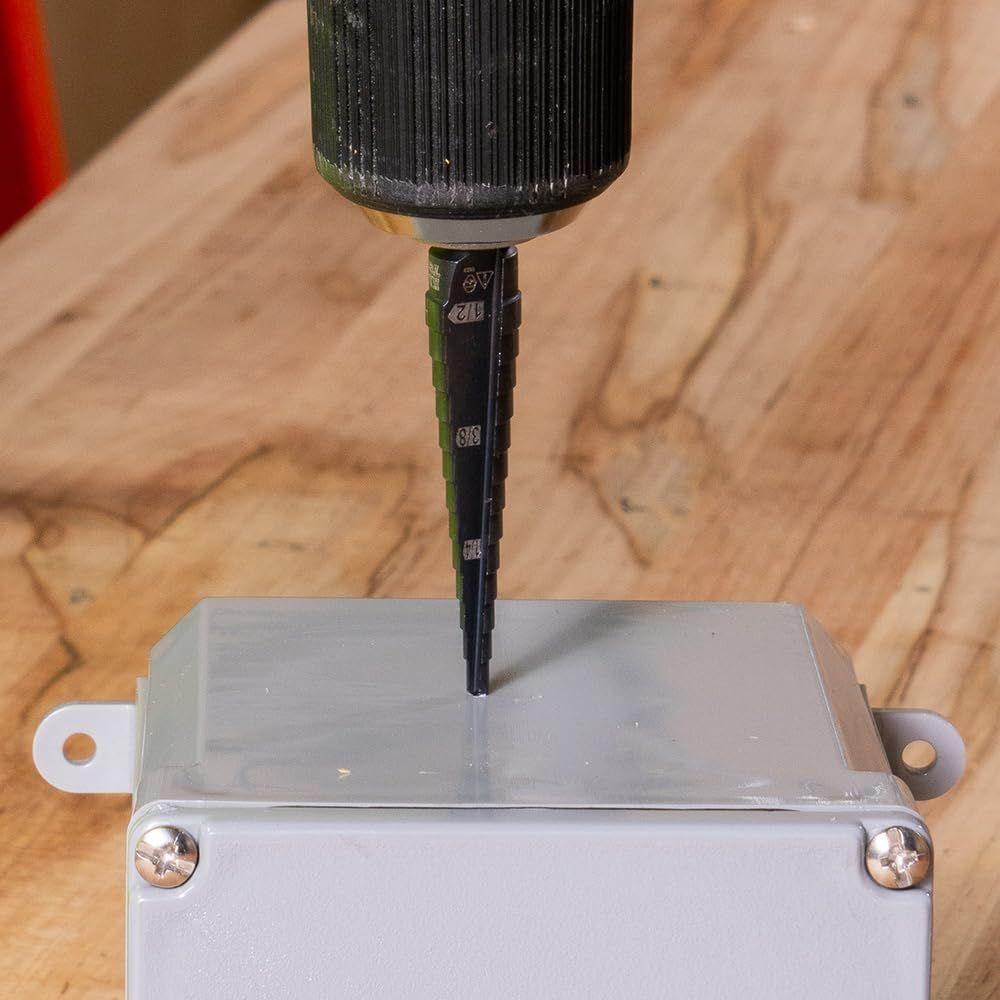 Step Drill Bit Double-Fluted with Easy-to-Read Markings and Targets for Hole Drilling in Stainless Steel, Copper, Aluminum — image 4