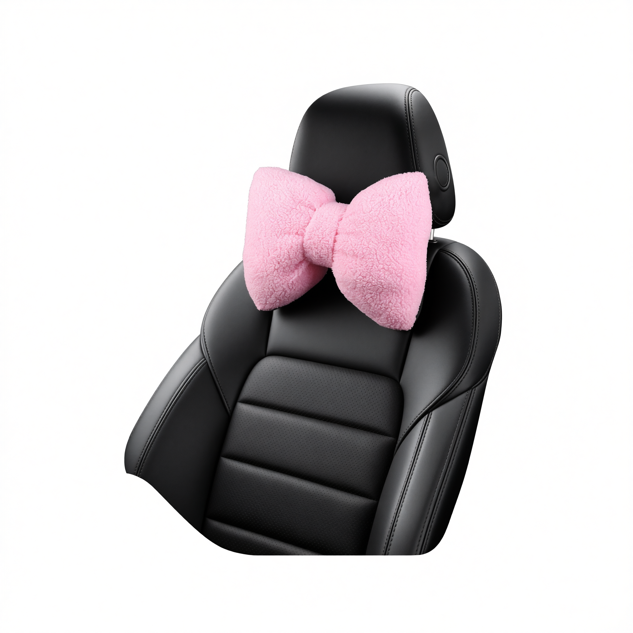 Car Headrest Pillow Artificial Plush Neck Support Rose red-plush-headrest โ image 4