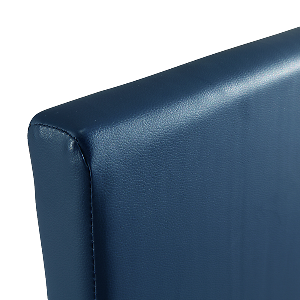Single PU Leather Bed Frame Blue โ image 4