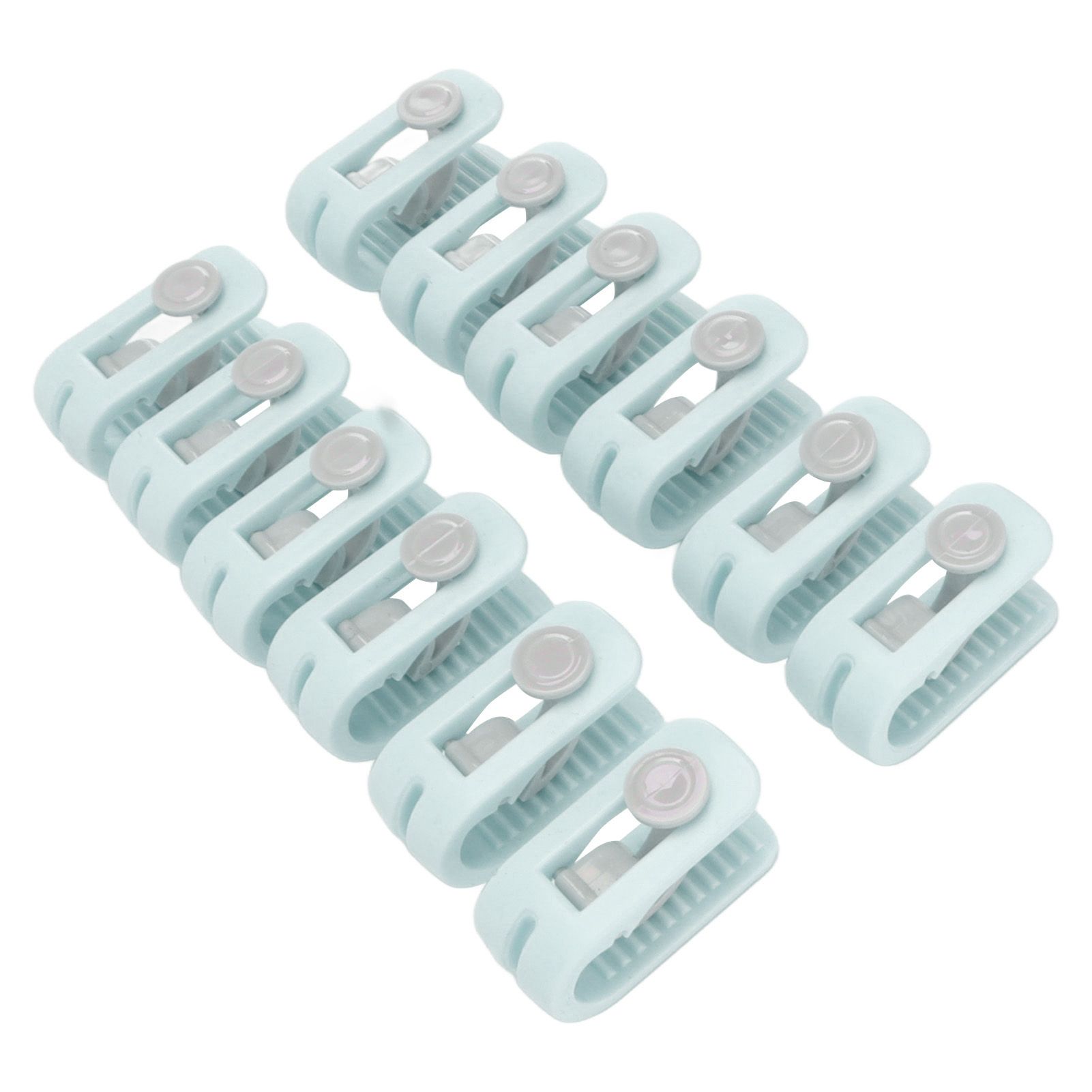 12pcs Bed Sheet Clips Prevent Slip Needleless Safe 180 Degree Closure Universal Quilt Cover Fastener for Home Green โ image 4