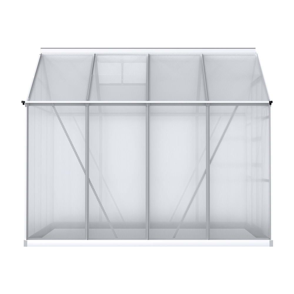 Green Fingers Greenhouse 2.42x2.5x2.26M Aluminium Double Doors Green House Garden Shed โ image 3