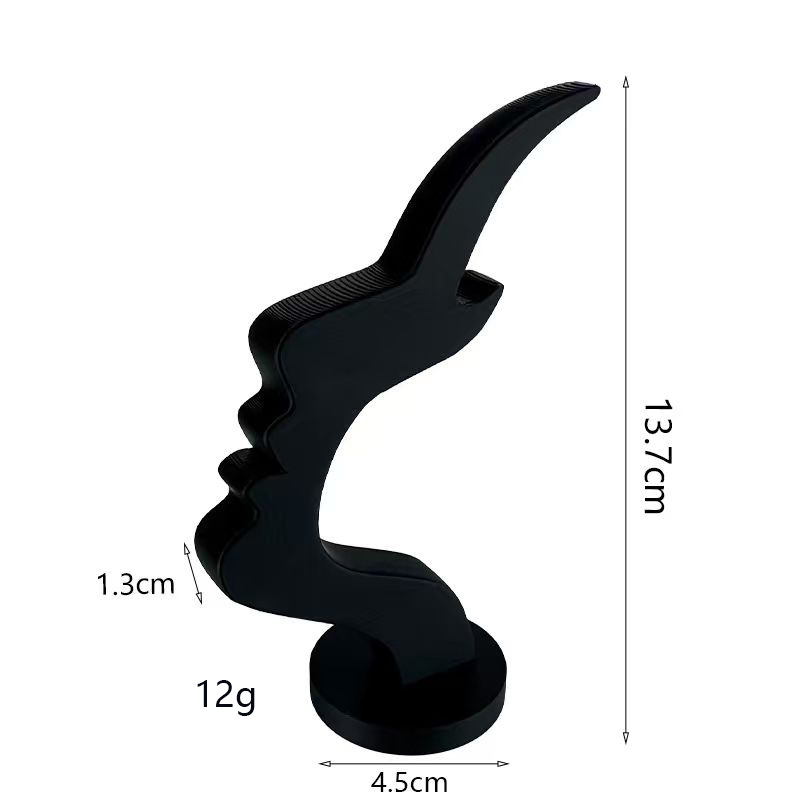 3-Pack Black Abstract Face Eyewear Stand β Sculptural Desk & Nightstand Display (13.7 * 5CM) β image 3