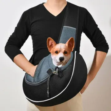Small Pet Carrier Sling Crossbody Bag for Cats and Dogs, Orange, S โ image 6