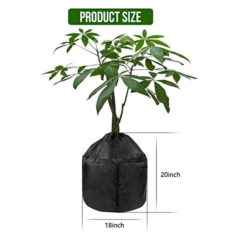 Plants Winter Protection Pot, Flower Pot Cover for Winter Garden Pot Protector Plant Covers Freeze Protection with Drawstring